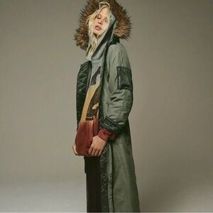 Free People Farrah Military Parka Coat